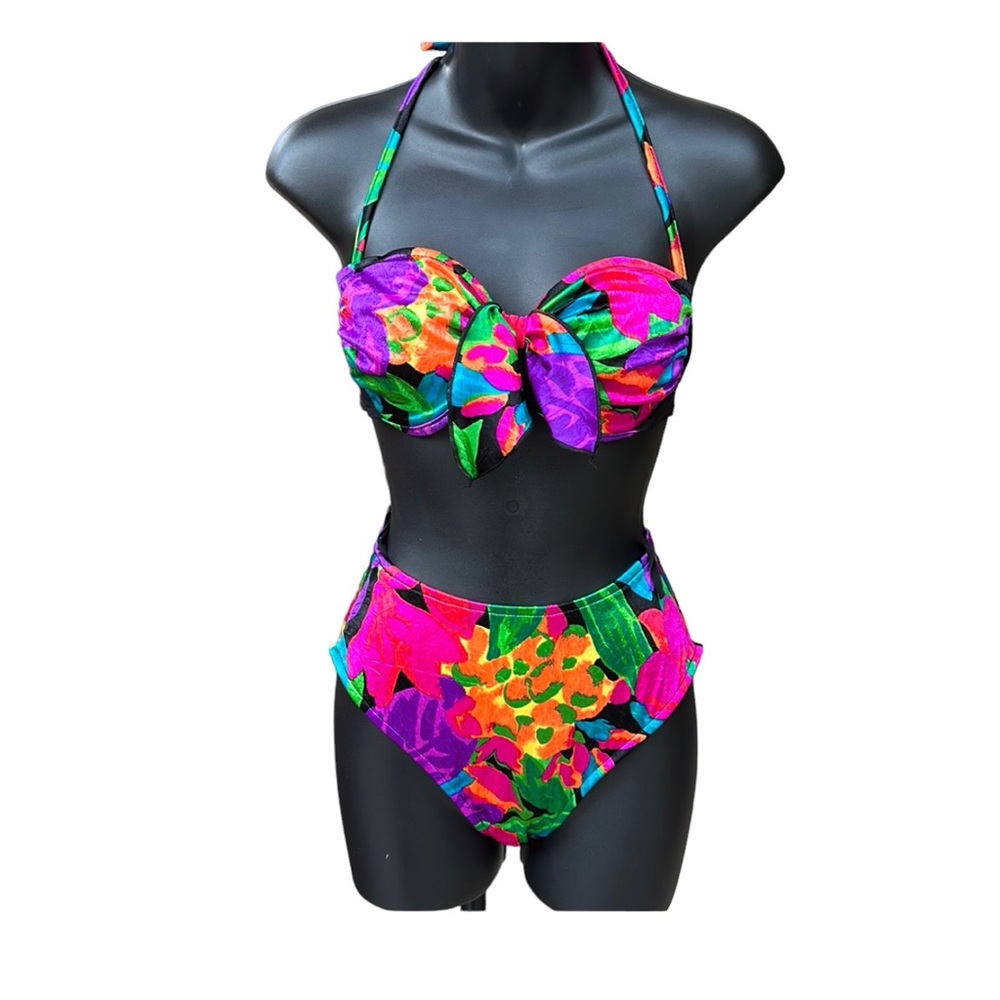 THE SLIMSUIT 2 PCs brightly colored top and bottom, size 6, EUC